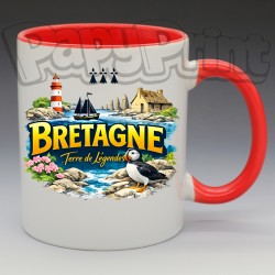 Mug - Régions - "La Bretagne" Terre de légendes (en Céramique 350ml)