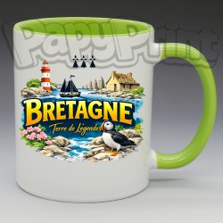 Mug - Régions - "La Bretagne" Terre de légendes (en Céramique 350ml)