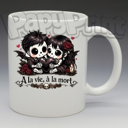 Mug Gothique "À la vie, à la mort" | Papy Print
