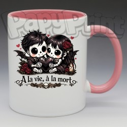Mug Gothique "À la vie, à la mort" | Papy Print