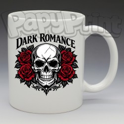 Mug - Gothique - Tête de mort avec Roses, "Dark Romance" (en Céramique 350ml)