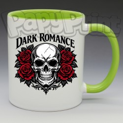 Mug - Gothique - Tête de mort avec Roses, "Dark Romance" (en Céramique 350ml)