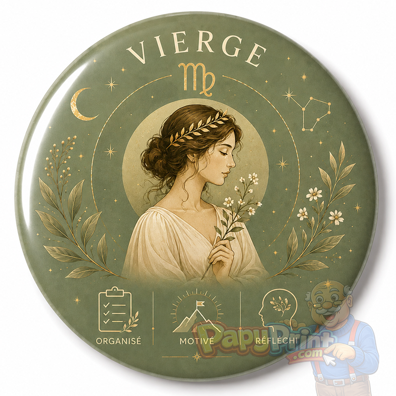 Badge Astrologie "Vierge"