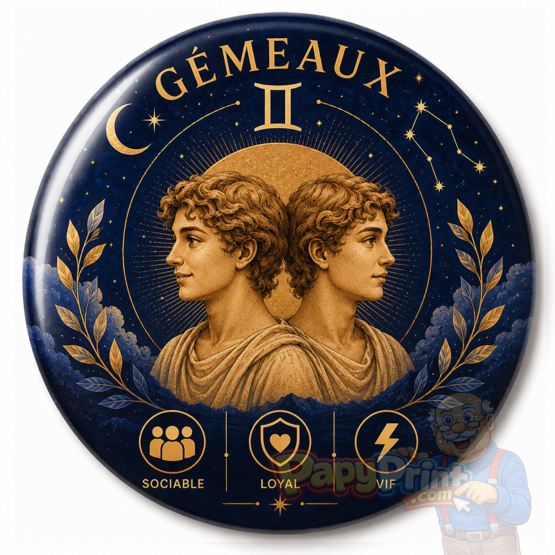 Badge Astrologie "Gémeaux"