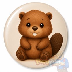 Badge Animaux "Castor"