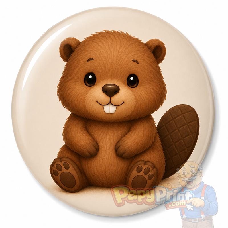 Badge Animaux "Castor"