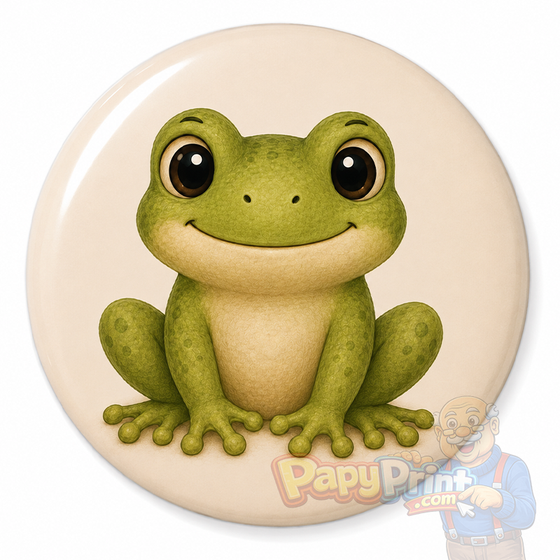 Badge Animaux "Grenouille" 56 mm | Papy Print
