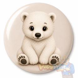 Badge Animaux "Ours Blanc"