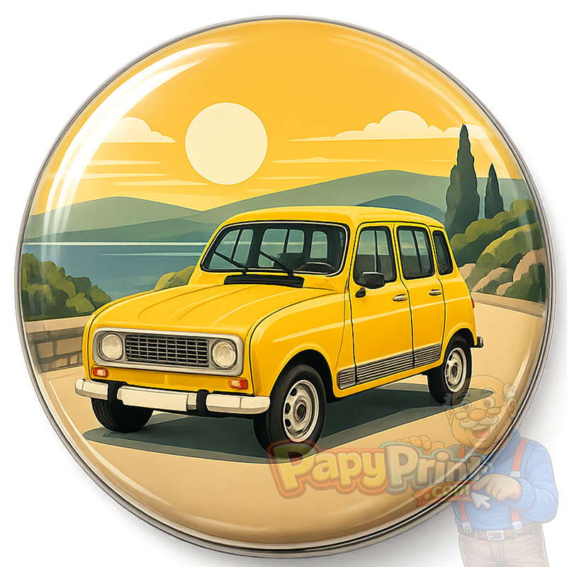 Magnet Automobile "Renault 4L Jaune"