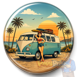 Magnet Automobile "Volkswagen Combi Pin-up"