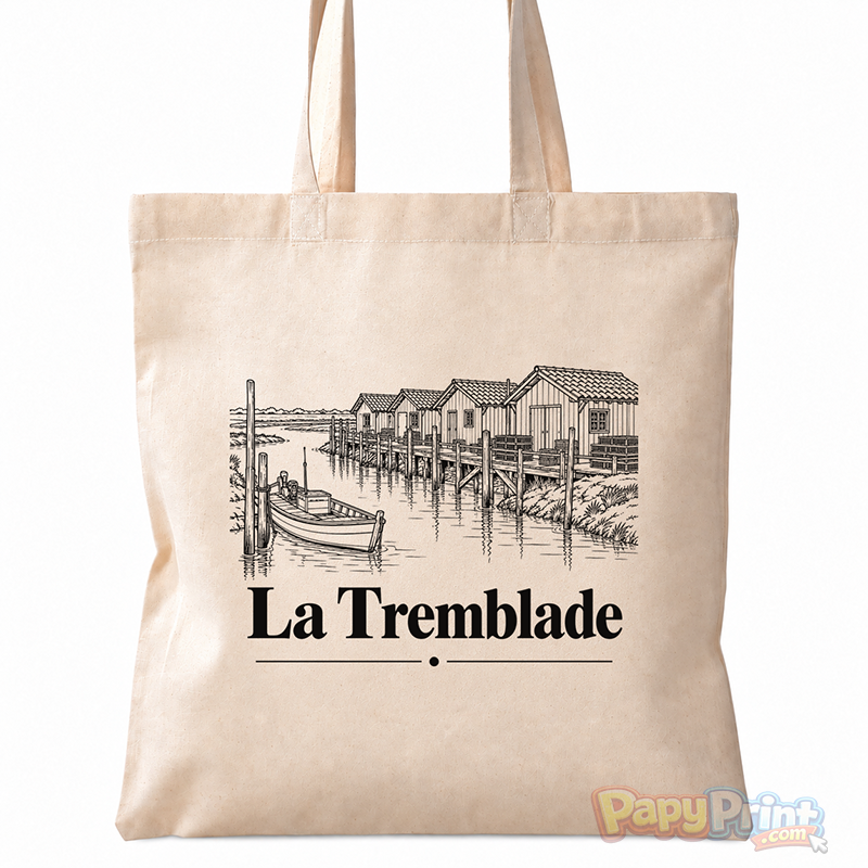 Tote-Bag en Coton 38/38cm - Commune de "La Tremblade"