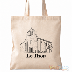 Tote-Bag en Coton 38/38cm - Commune de "La Thou"