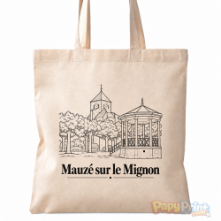 Tote-Bag en Coton 38/38cm - Commune de "Mauzé sur le Mignon"
