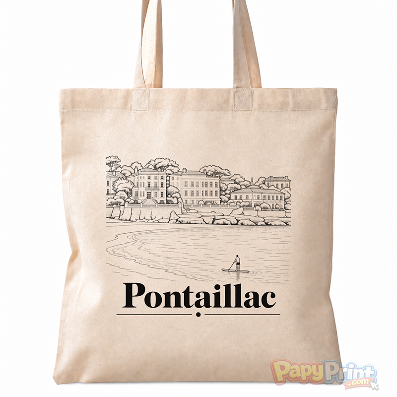 Tote-Bag en Coton 38/38cm - Commune de "Pontaillac"