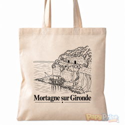 Tote-Bag en Coton 38/38cm - Commune de "Mortagne sur Gironde"