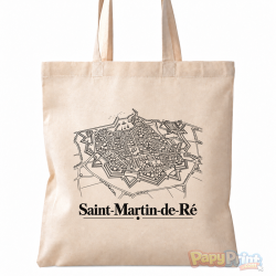 Tote-Bag en Coton 38/38cm - Commune de "Saint Martin de Ré"