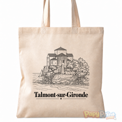 Tote-Bag en Coton 38/38cm - Commune de "Talmont sur Gironde"