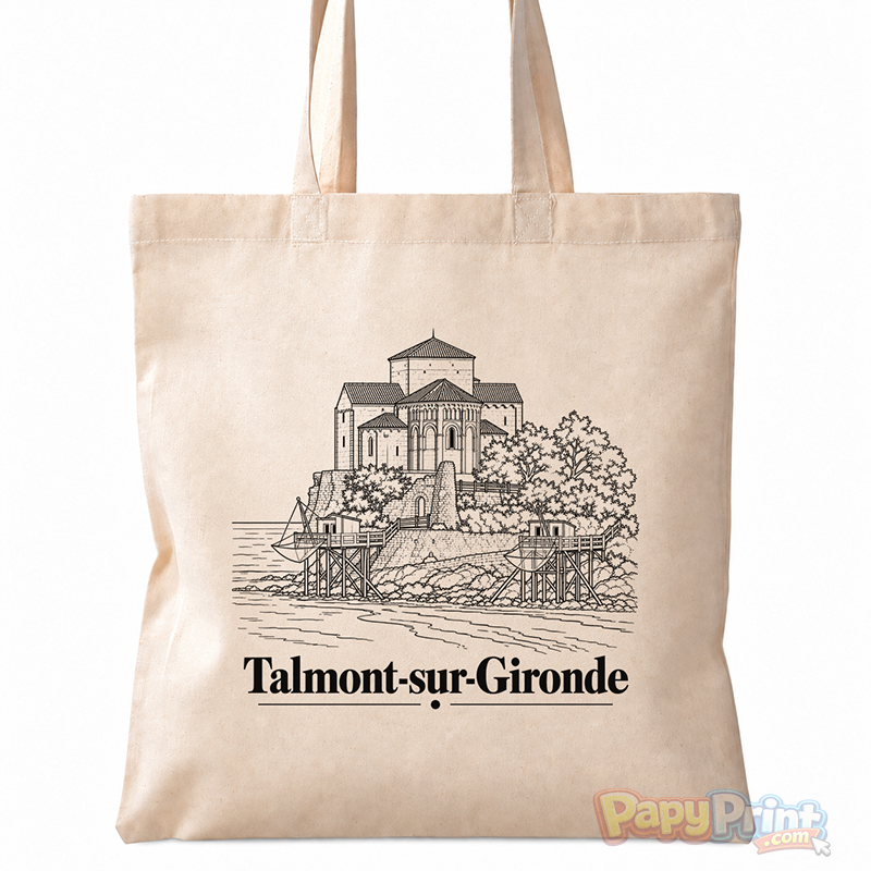 Tote-Bag en Coton 38/38cm - Commune de "Talmont sur Gironde"