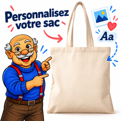 Tote Bag Écru Personnalisable | Papy Print