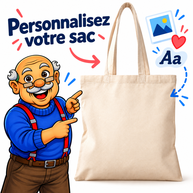 Tote Bag Écru Personnalisable | Papy Print