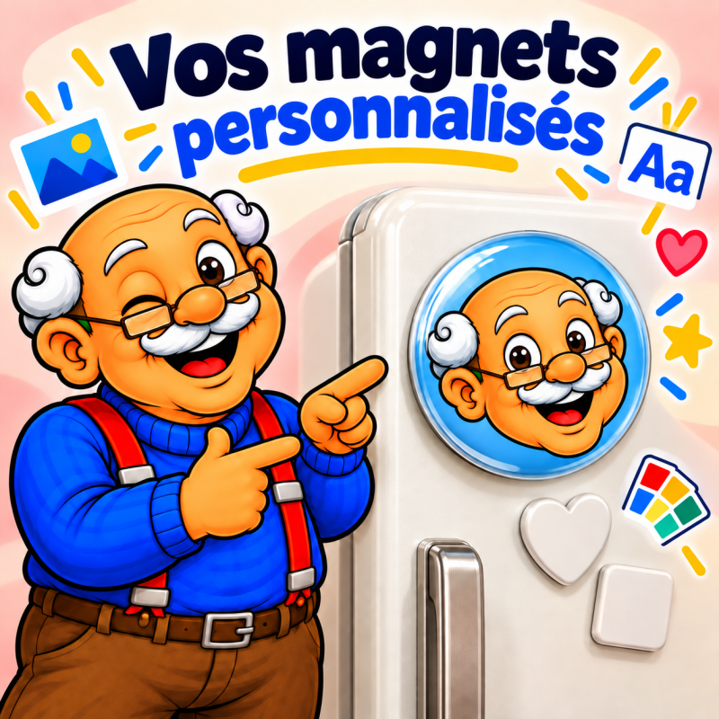 Magnet Rond 56mm ou 75mm Personnalisable